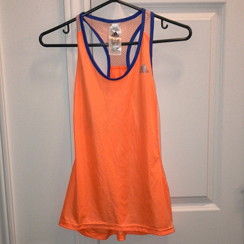 Like new Adidas Orange Sleeveless Relaxed Tank Top - Picture 3 of 12